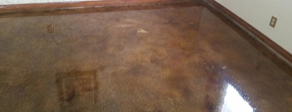 black brown tan gold stained concrete floor
