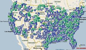 location map of on site drug testing