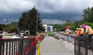 Old train car entrance ramp