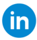 Blue and white LinkedIn logo