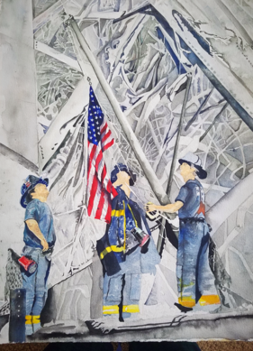 Tracy Harris watercolor 911