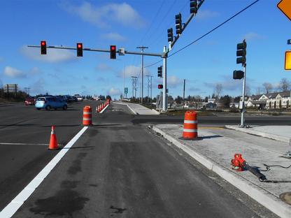 Expanded roadway on 128th Street