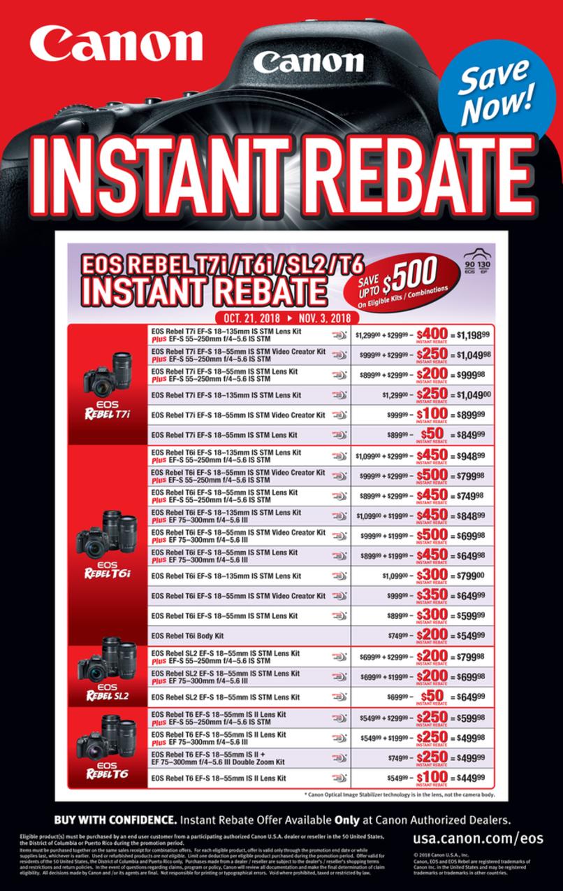 Canon Rebates