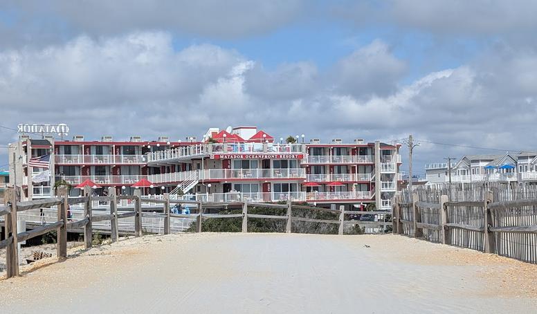 The Reunion hotel was right on the beach