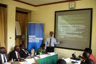 Lyal S. Sunga in Nairobi Kenya training judges of the East African Court of Justice