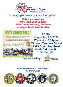 #Midwest Veterans Closet #Impacting Veterans Lives #Northern Illinois Food Bank #Feeding Military