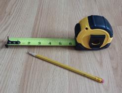 PIcture of tape measure and pencil