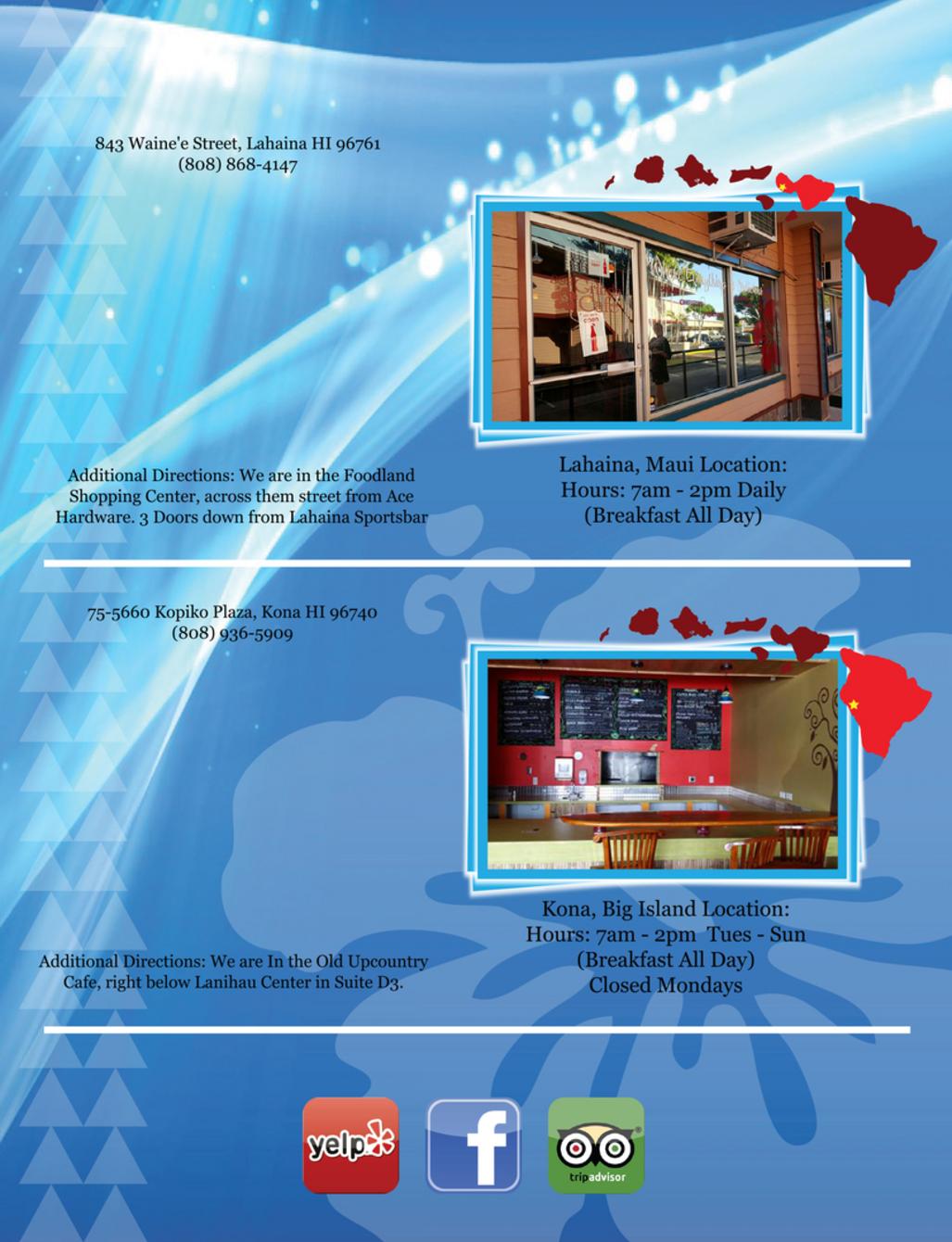 808 Grindz Cafe Maui Locations & Hours