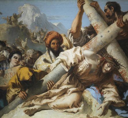 CHRIST FALLS ON THE WAY TO CALVARY - GIANDOMENICO TIEPOLO