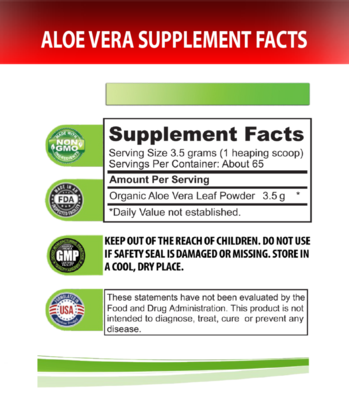 Organic Aloe Vera Powder by Vitamin Prime