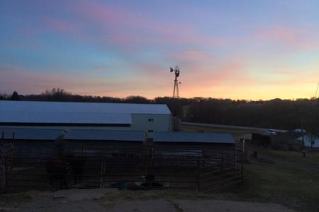 Sunset at Triple M Stabe Council Bluffs Iowa