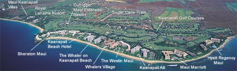 Kaanapali Map Of Hotels The Resort