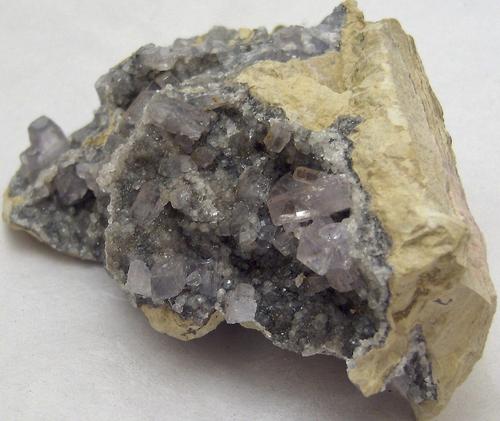 blue CELESTINE and CALCITE - Meckley's Quarry, Mandata, Northumberland County, Pennsylvania, USA - ex Sterling Hill Mining Co. Owned & Operated by The Hauck Families