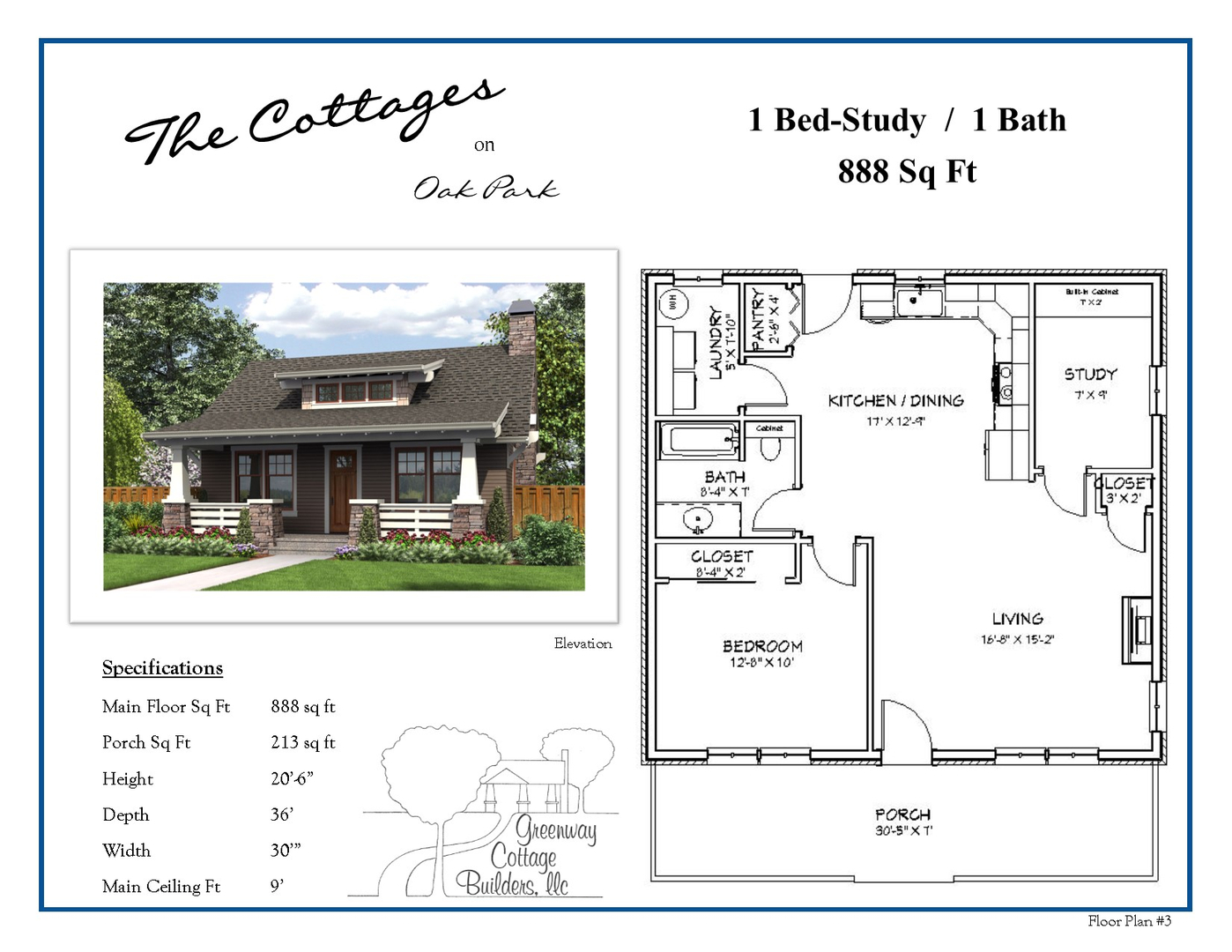 Floor Plans 1 2 Bedroom Cottages