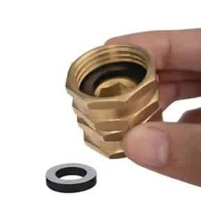 Garden Hose Fittings Adapter Solid Brass Double Female Connector (3/4" GHT)