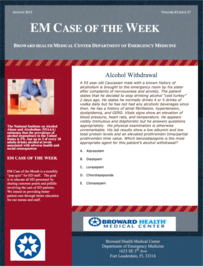 0815 -1 Alcohol Withdrawal (written by Marc Ciesco, MSIV)