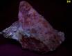 fluorescent Calcite crystal, asphaltum - Clay Center, Ohio