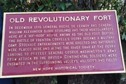 Old Revolutionary Fort Plaque, New Hope Historical Society