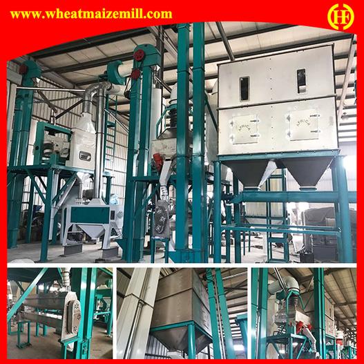 installed 120 ton maize flour production line in China