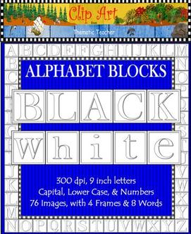 alphabet block letters clip art