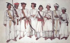 Eight Gurkhas circa 1815