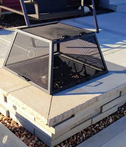 alt=fire pit square spark screen"