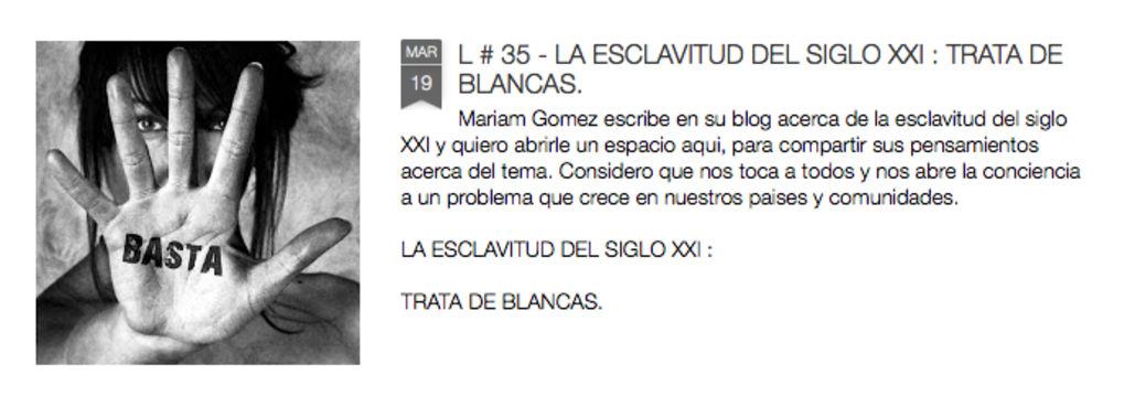 LA ESCLAVITUD DEL SIGLO XXI - TRATA DE BLANCAS