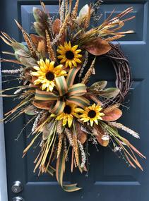 Fall Sunflower Wreath