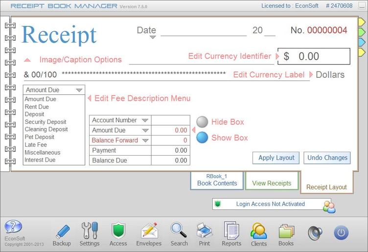 Receipt Book Manager 7 Screen Shots