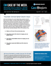 cervical spine injuries, leanne Iorio, cspine, c-spine