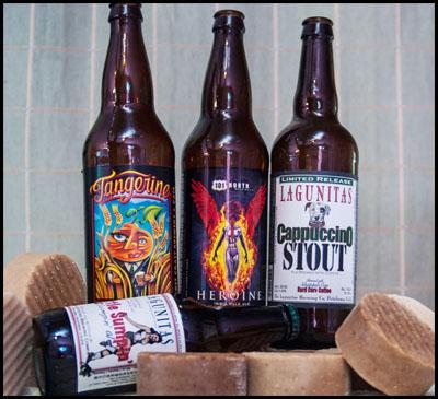 Swan Haven Soap near Petaluma CA makes all natural hand-crafted soaps and bath products including Beer Soap for Lagunitas Brewing Company - Petaluma, CA and Chicago, IL