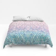 spring mermaid scales comforter