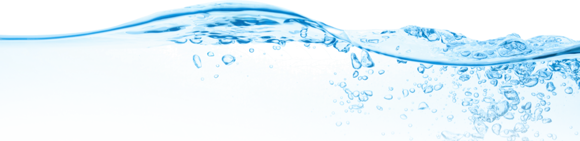 Image of blue water bubbles on transparent background