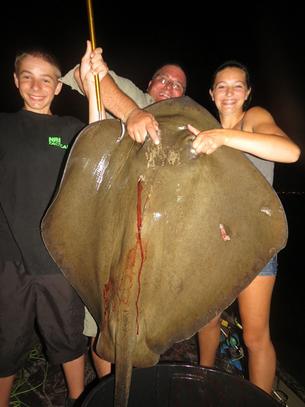 Bowfishing for Huge Trophy Stingrays