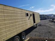 Portable lab semi trailer Unit is 9' x 36' Has existing tables/shelves Has separate office inside Was wired previously Sold as is where is