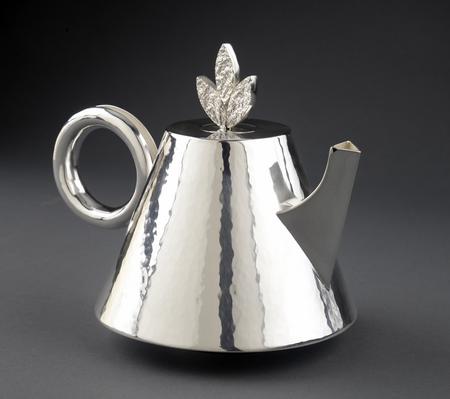 Hand fabricated teapot by Irish silversmith Kevin O'Dwyer.