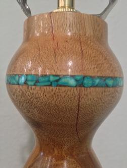 Lamp, Magnasite inlay