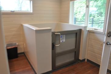 Patient lift to surgical and radiography suites at Cincinnati Hills Animal Clinic Montgomery Road location
