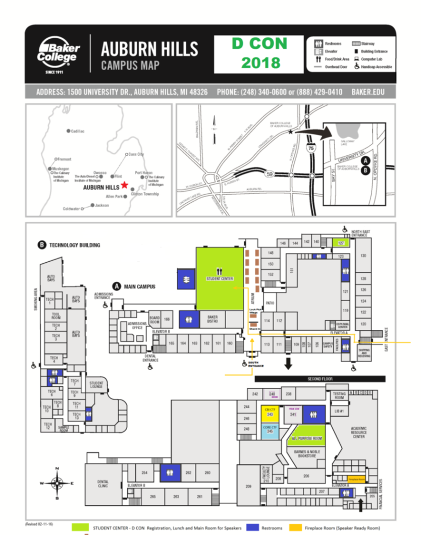 baker college flint campus map Dcon 2018 baker college flint campus map