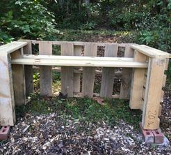 Colby's Army photo of a sustainable pallet bench