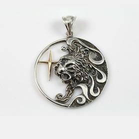 Zodiac Signs Horoscope Sterling Silver Pendants Charms w/Golden Star