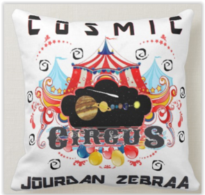 Cosmic Circus Famous MixTape Pillow 16"x16"
