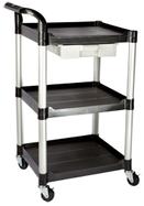 3 tier quality plastic utility carts manufacturer, service trolley