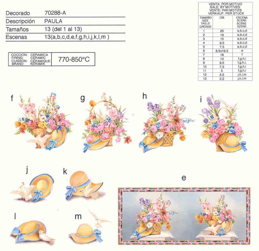 Calcomanías de flores para porcelana by Calcodecal