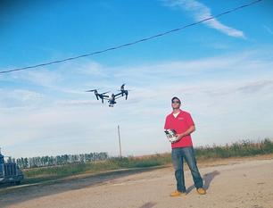 A person doing aerial photography in Mansfield, OH