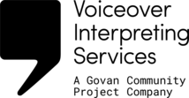 Voiceover Interpreting Services logo in black