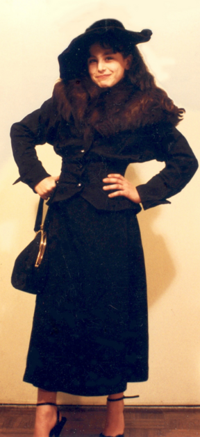 Late 1940's to early 1950s womans dress and hat
