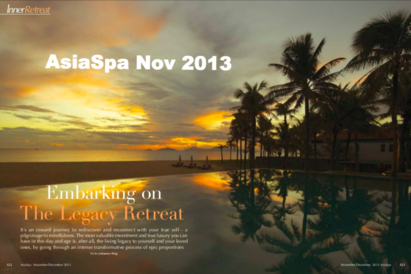 AsiaSpa Nov 2013 Embarking on the Legacy Retreat