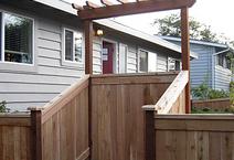 A great cedar wood fence built by All American Fence company and contractor