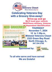 # Grocery Giveaway #Feeding America #Northern Illinois Food Ba #MidwestVeterans Closet #Veterans #North Chicago Illinois #MorthernIllinoisFoodBank #FeedingAmerica